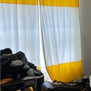 The Land of Nod Yellow and Cream Fabric